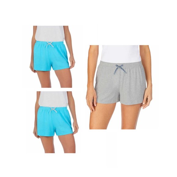 NWoT Jane and Bleecker Women's Sleep Short 3-pack Blue/Gray Size XL $35 5D255 - Picture 1 of 4
